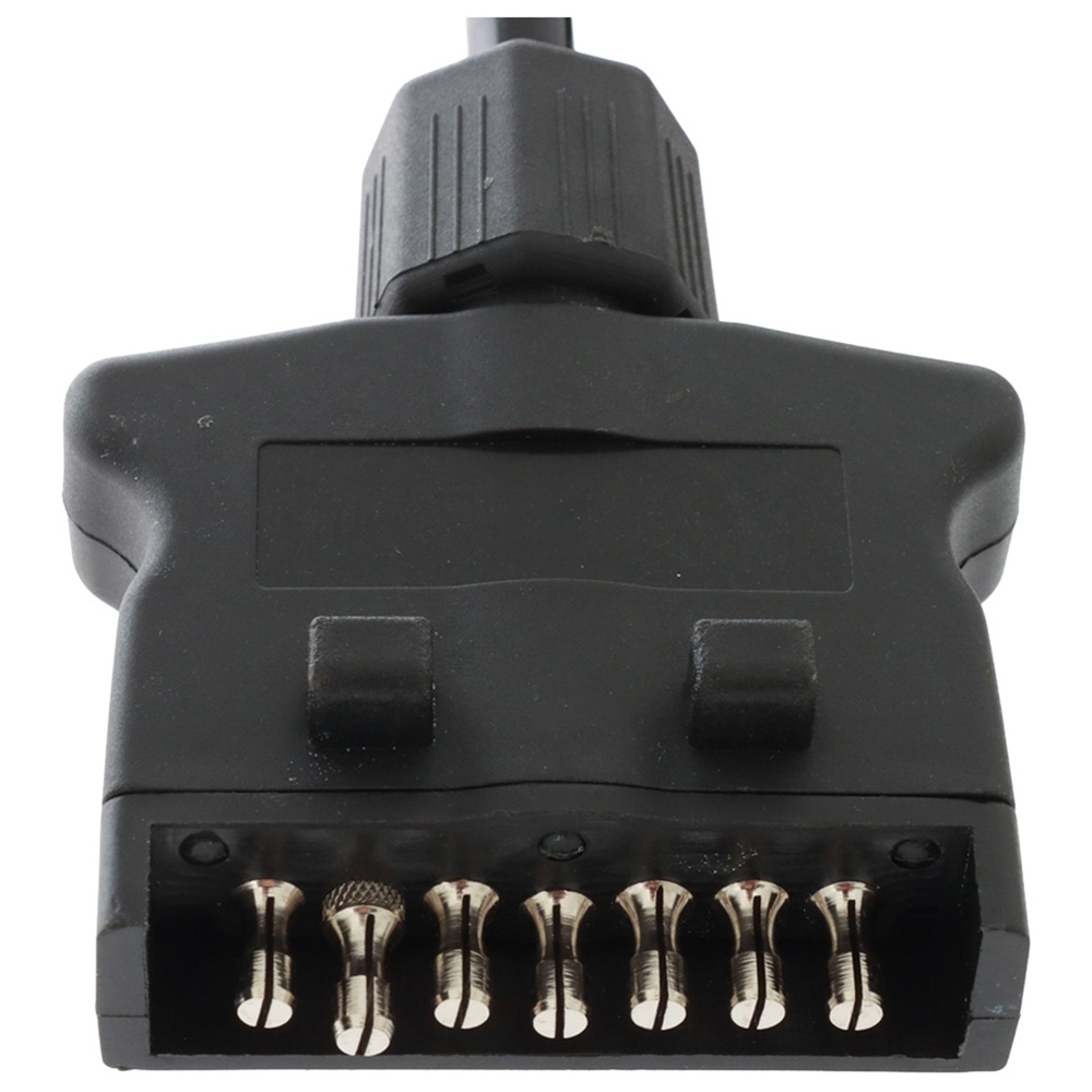 Trailparts 7-Pin Flat Coiled Trailer Lead Male to Male 1.2m