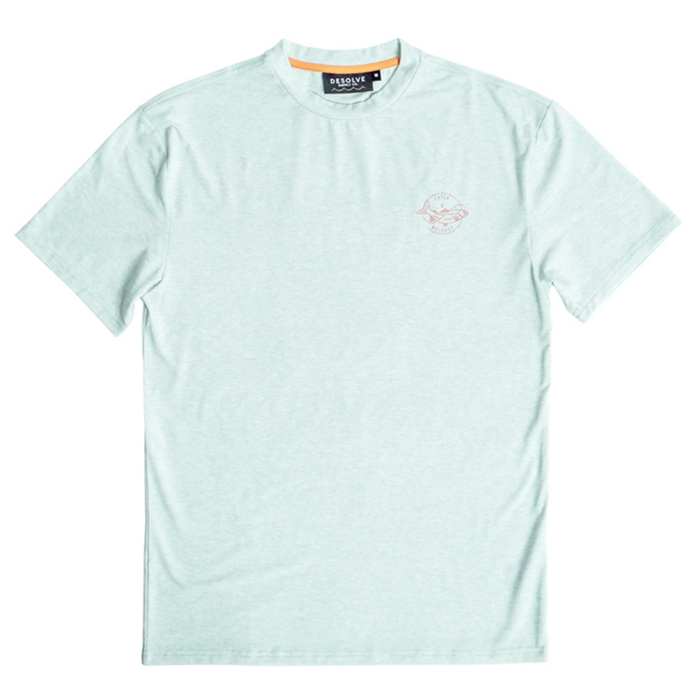 Desolve Catch and Release UPF50 Mens T-Shirt Blue Marl Small