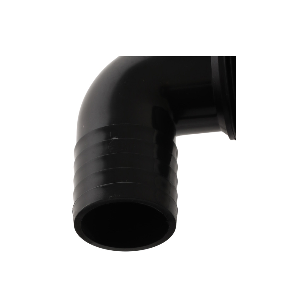 TH Marine Skin Fitting 90 Degree 1 1/2in Black