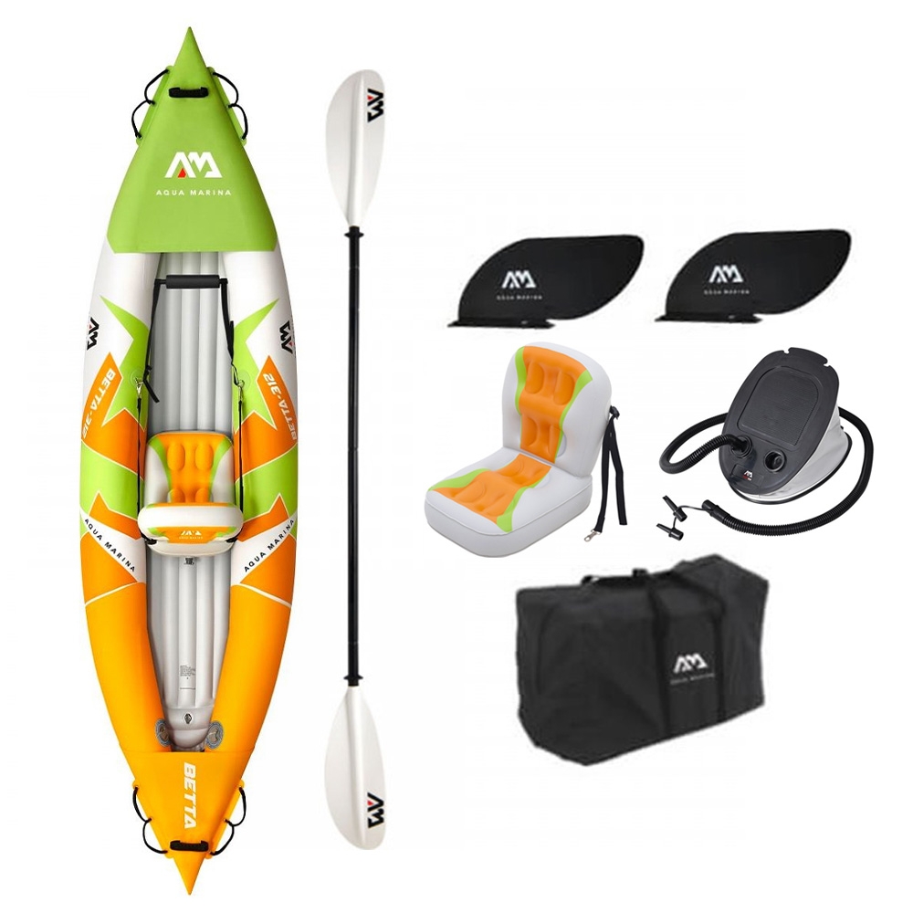 Aqua Marina Betta-312 Leisure Solo Inflatable Kayak with Paddle 10ft 3in