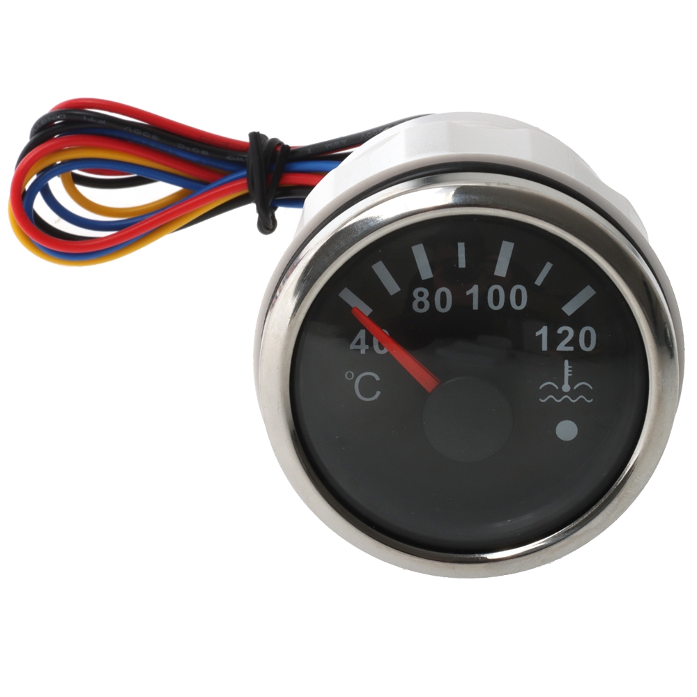 W Pro Series Water Temperature Gauge 52mm 240-330 Ohm Black