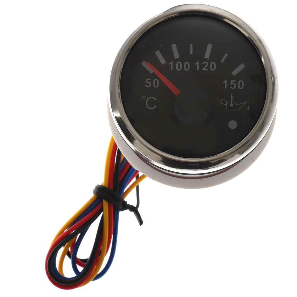 W Pro Series 52mm Oil Temperature Gauge Black