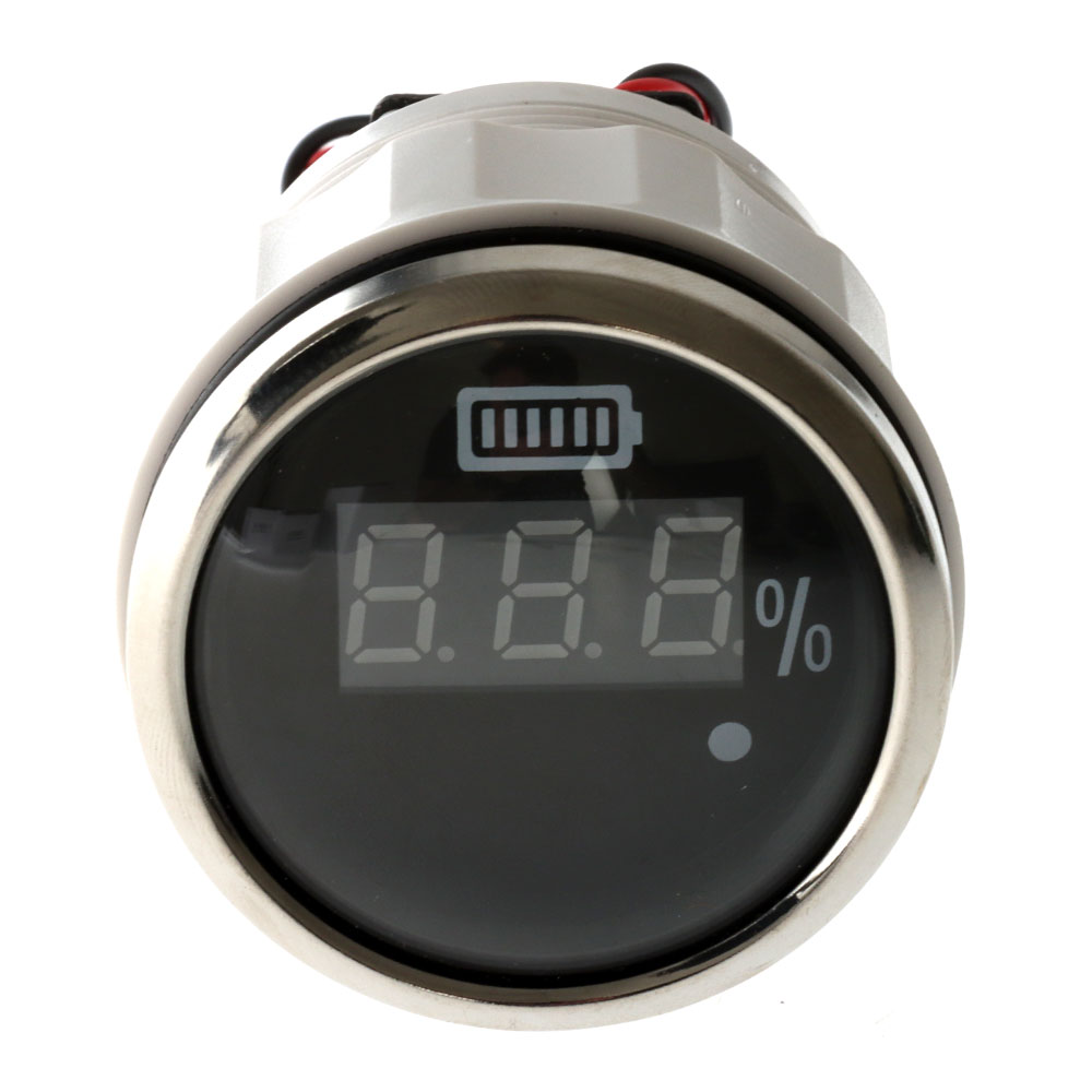 W Pro Series 52mm Digital Battery Gauge 10-60V Black