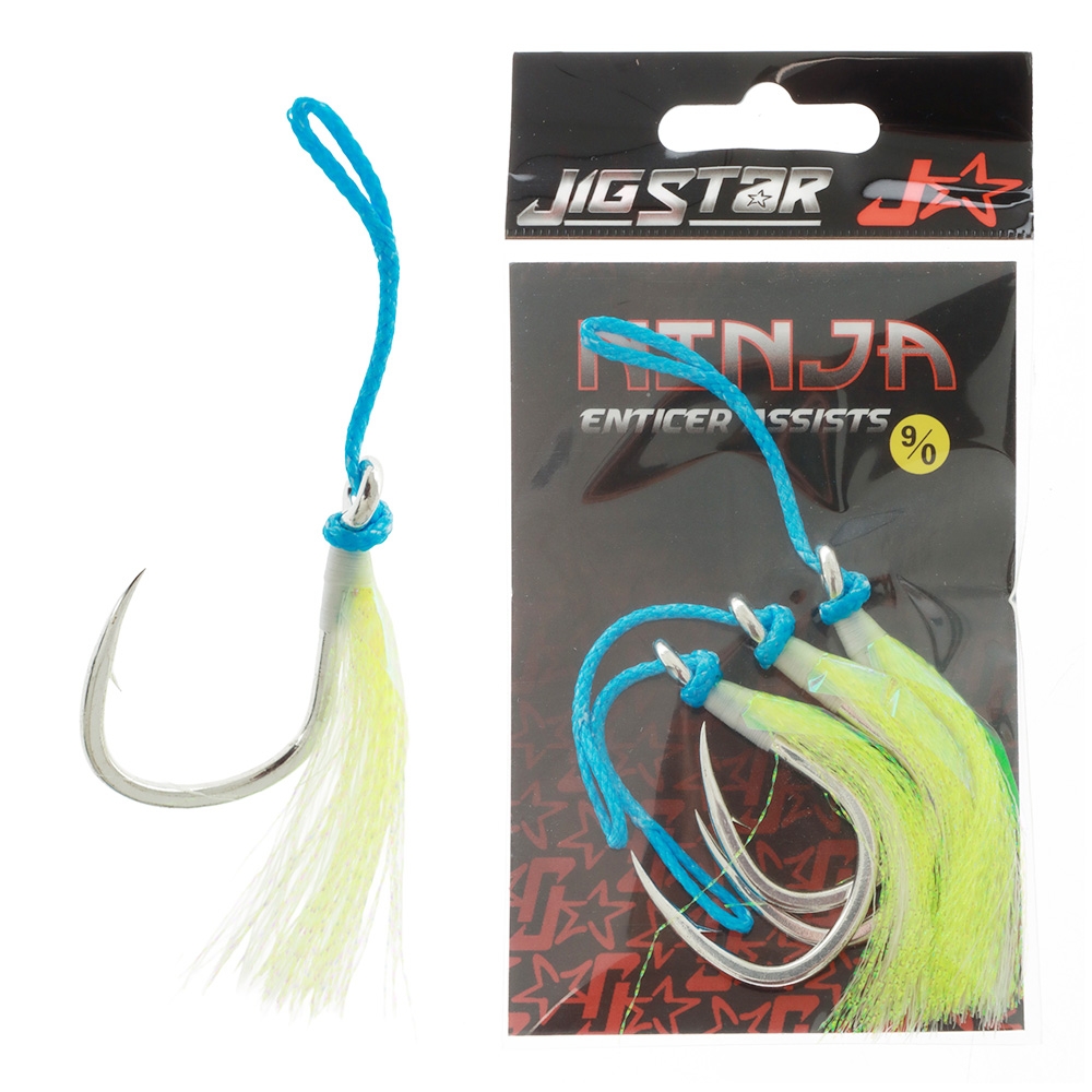 Jig Star Ninja Enticer Assist Hooks Qty 3 9/0
