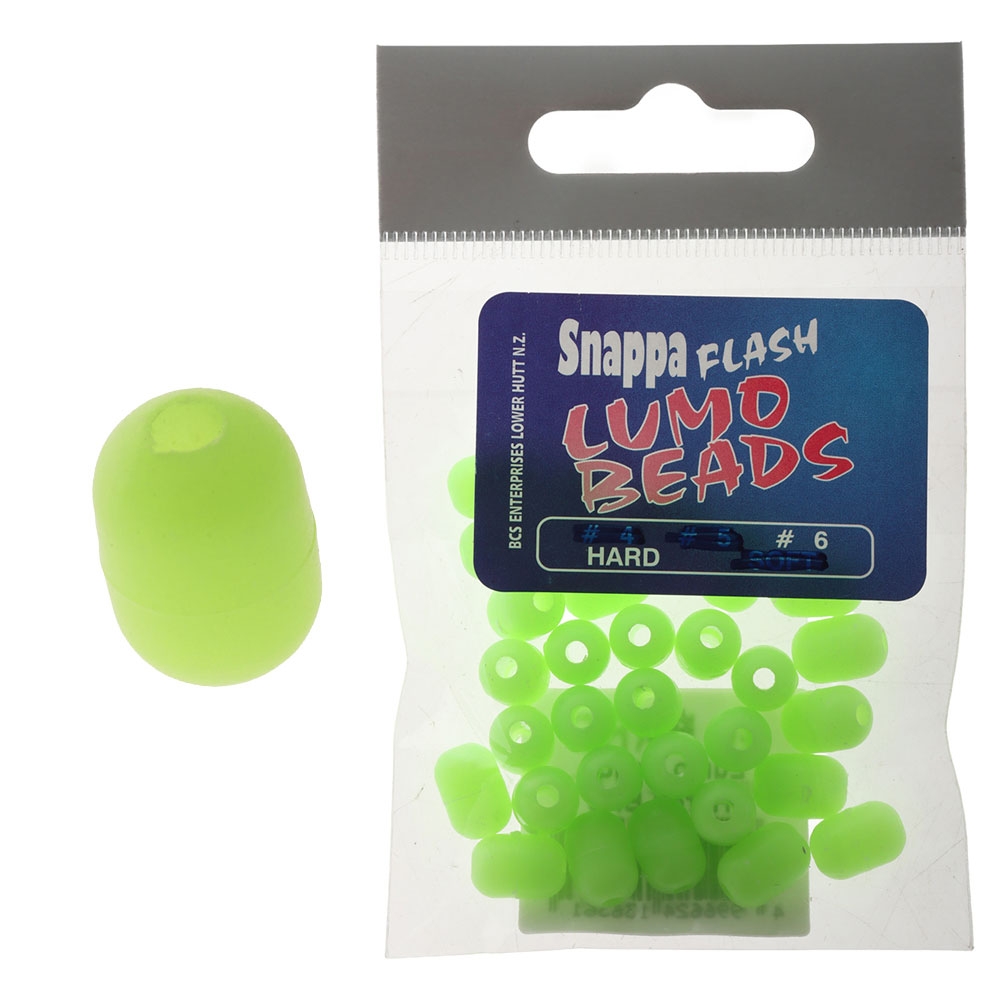 Hard Lumo Beads Size 4 Pink Qty 50
