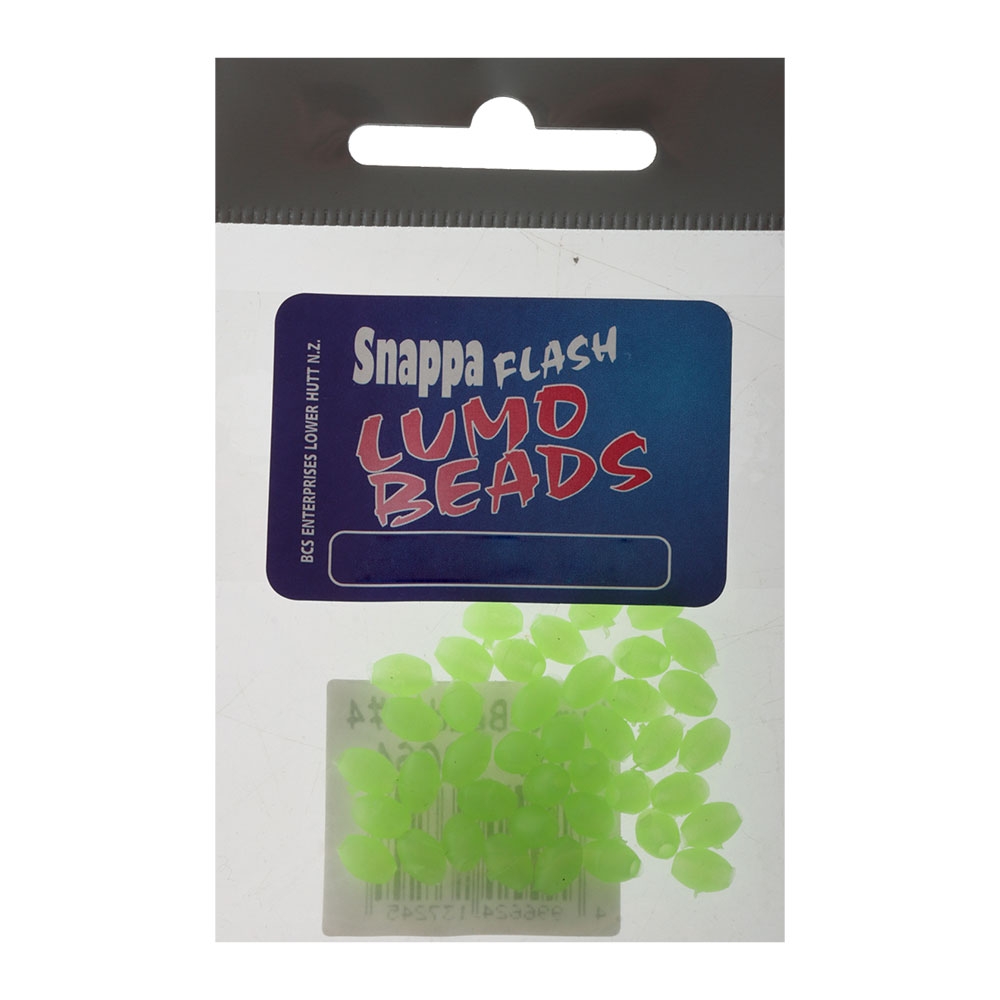 Soft Lumo Beads Size 5 Green Qty 30