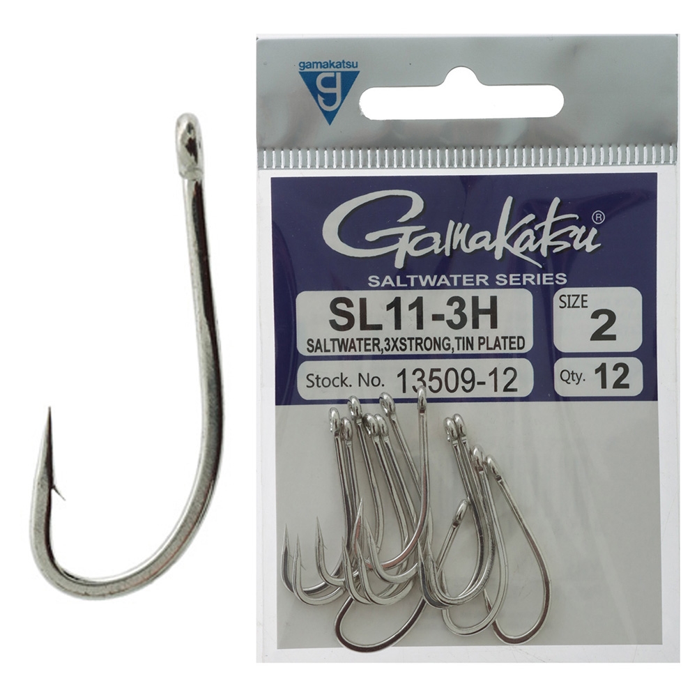 Gamakatsu SL11-3H 3X Strong Saltwater Fly Hooks #2 Qty 12