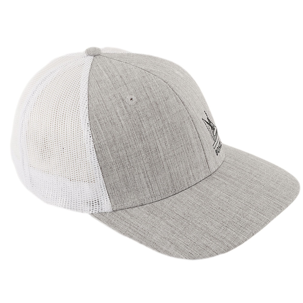 Bonze Carolina Flare Mens Trucker Cap Grey White