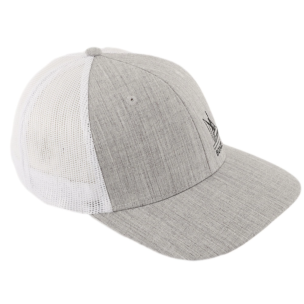 Bonze Carolina Flare Mens Trucker Cap Grey White Bonze Carolina Flare Mens Trucker Cap Grey White
