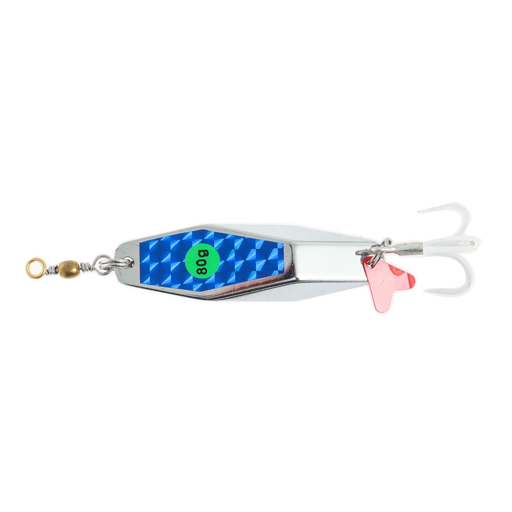 Holiday Metal Fish Casting Lure Blue Silver 80g