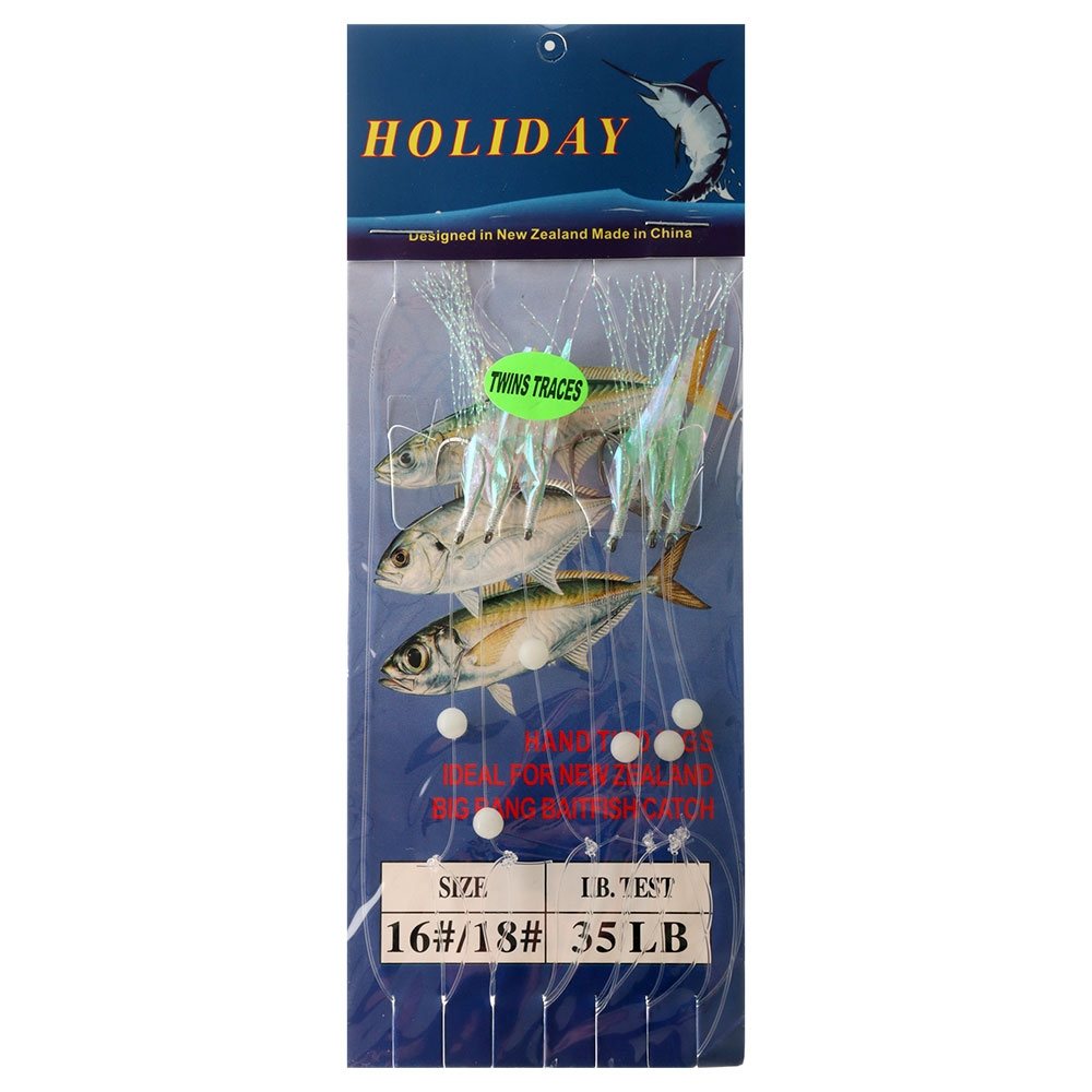 Holiday Sabiki Rig Twin Pack No.16 and No.18 35lb