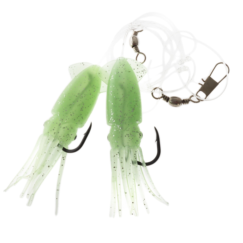 Holiday 2-Hook Lumo Squid Rig 6/0