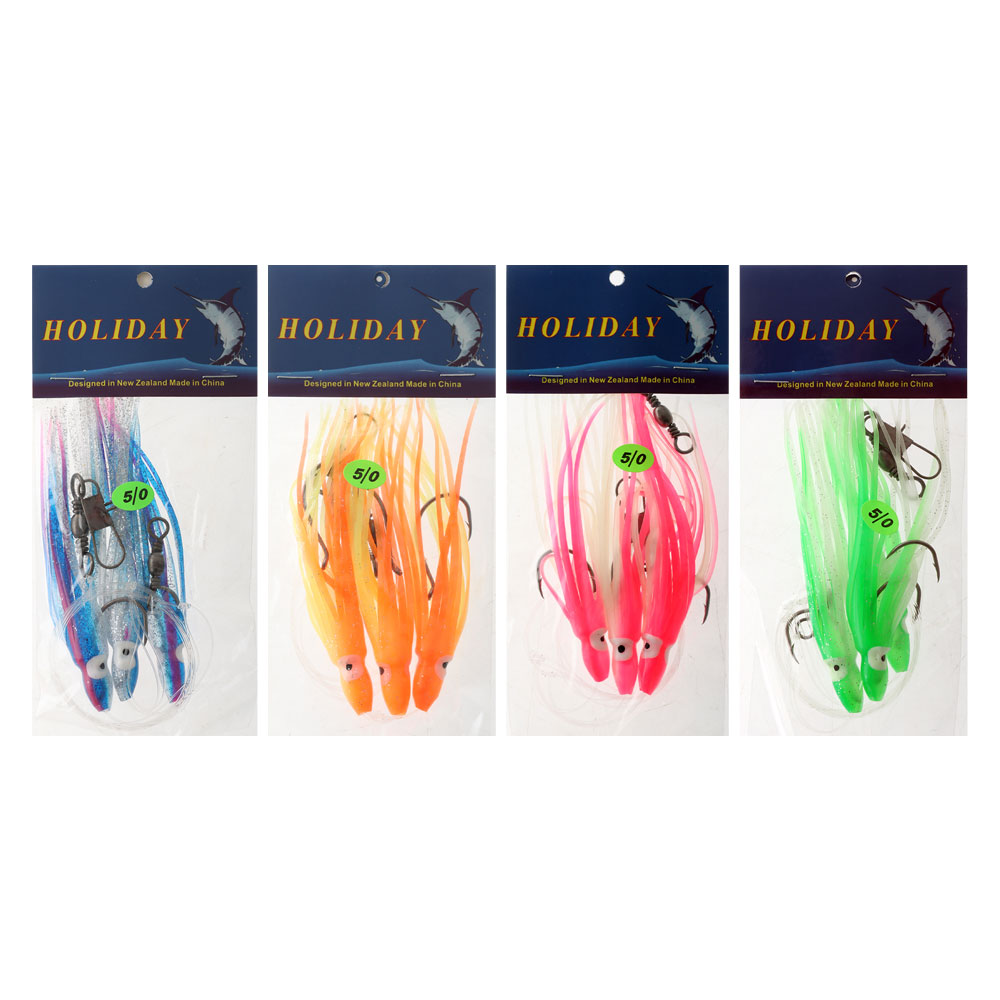 Holiday 3-Hook Octopus Skirt Rig 5/0 50lb