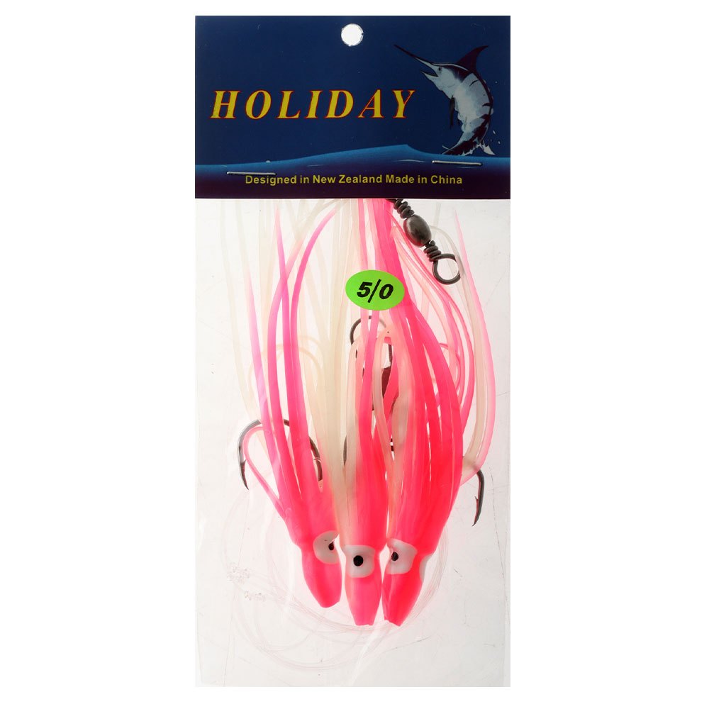 Holiday 3-Hook Octopus Skirt Rig 5/0 50lb