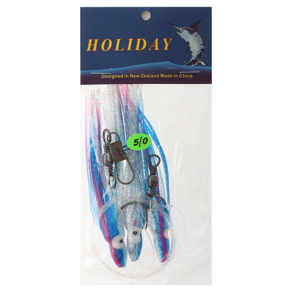 Holiday 3-Hook Octopus Skirt Rig 5/0 50lb