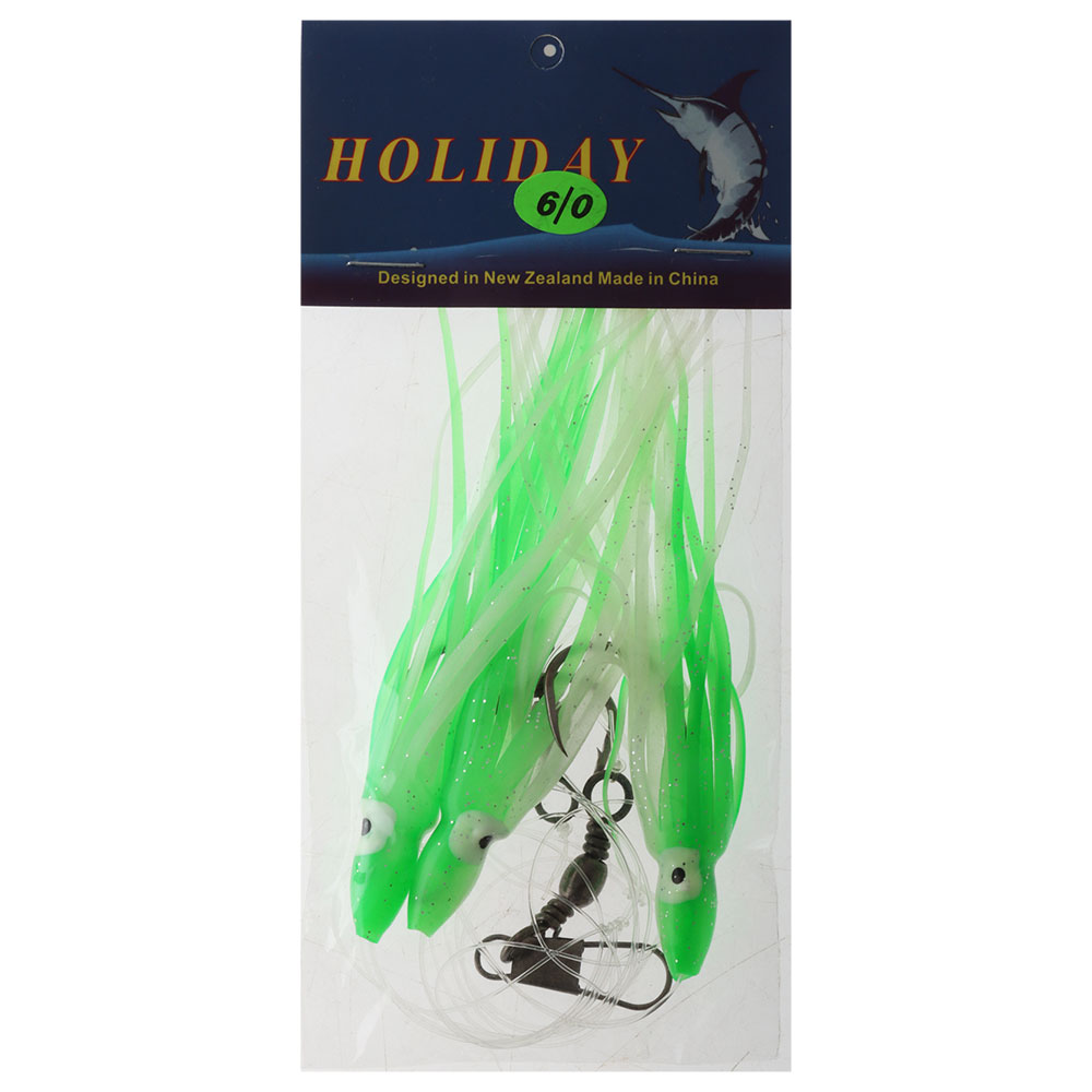 Holiday 4-Hook Octopus Skirt Rig 6/0 50lb