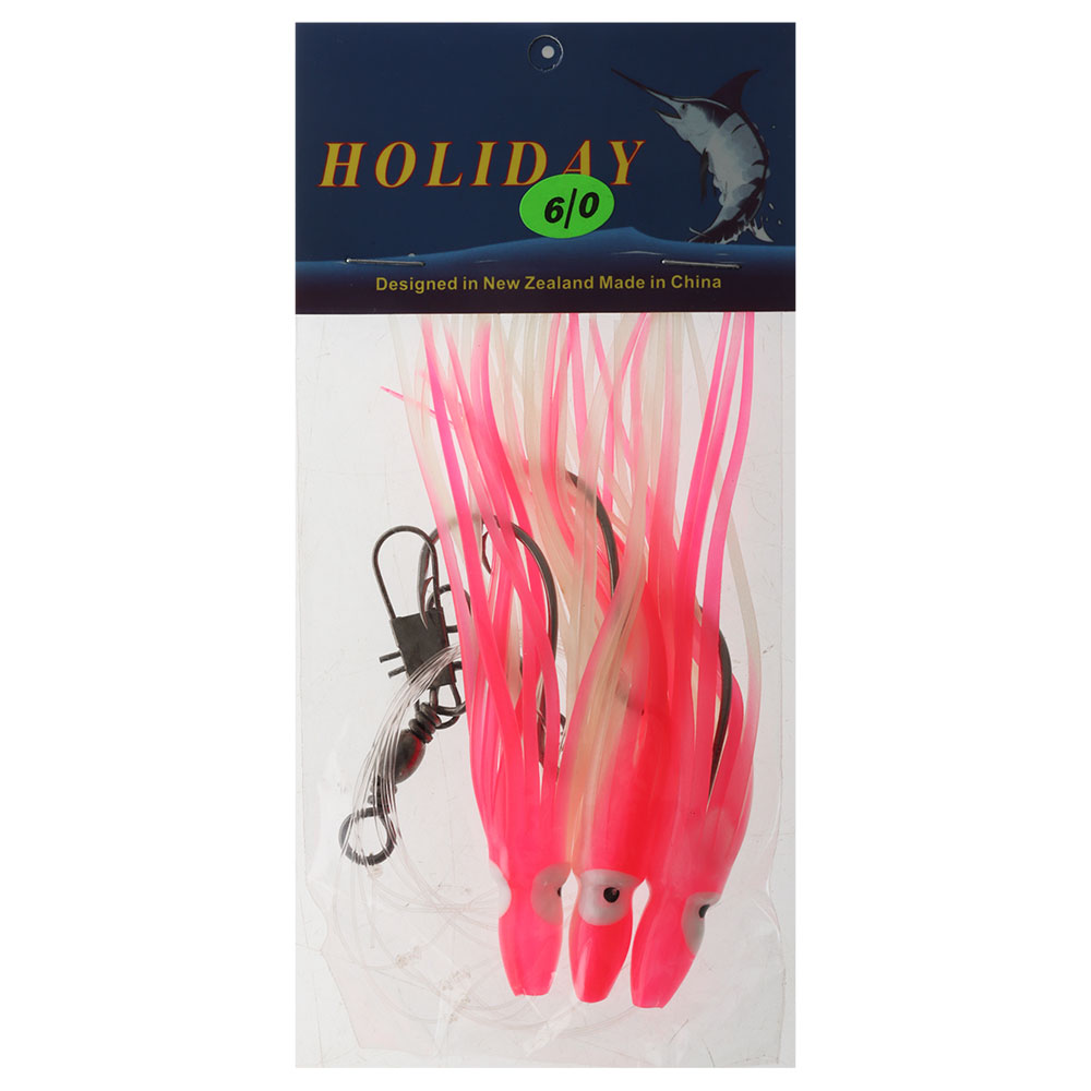 Holiday 4-Hook Octopus Skirt Rig 6/0 50lb