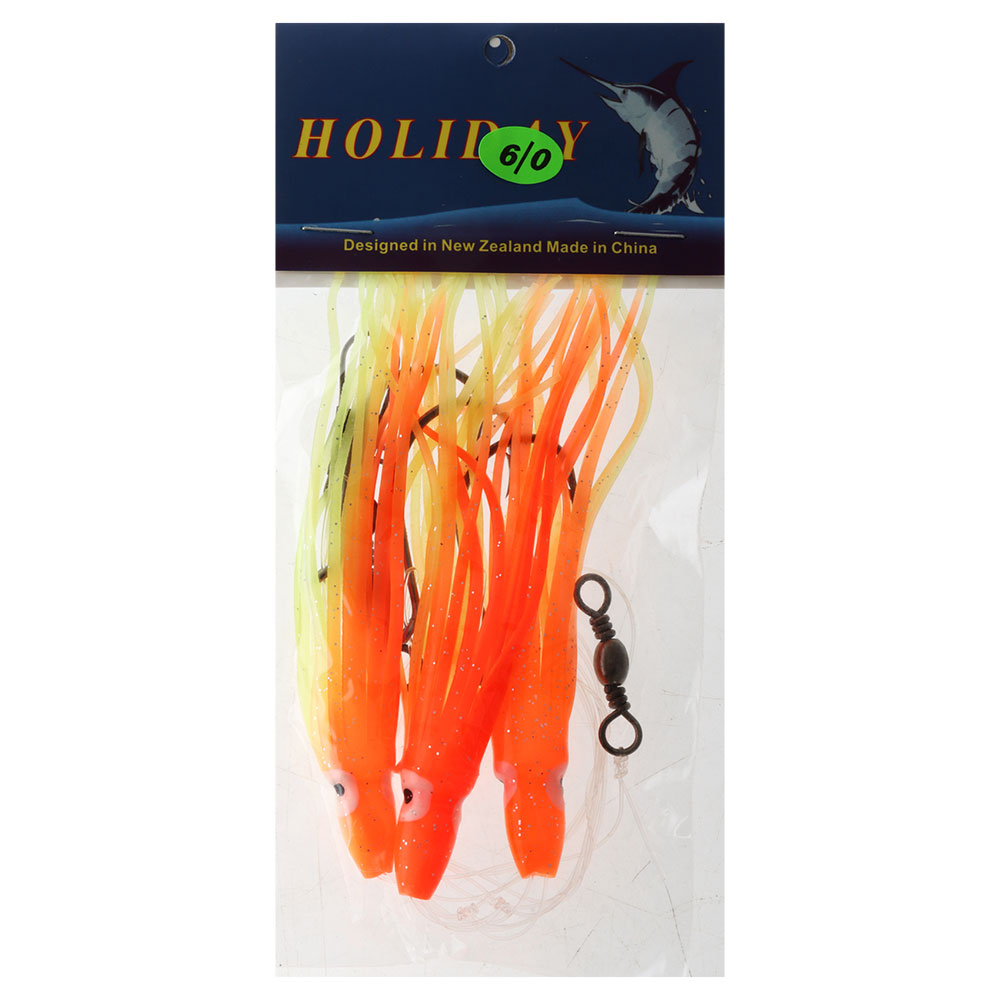 Holiday 4-Hook Octopus Skirt Rig 6/0 50lb