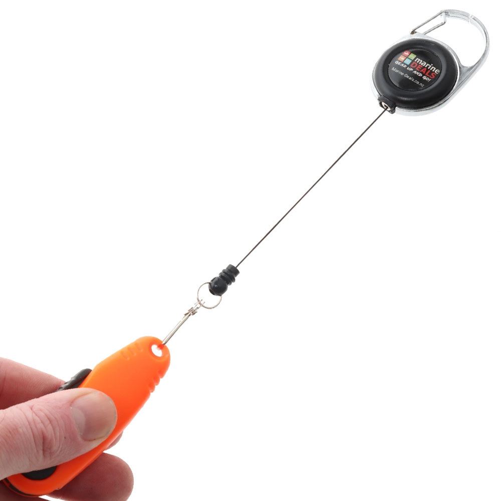 Marine Deals Folding Scissors with Retractable Holder Orange