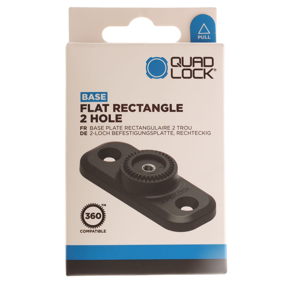 Quad Lock 360 Flat Rectangle Base 2-Hole