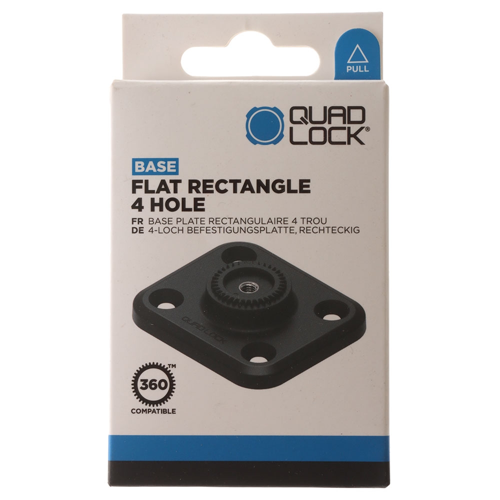 Quad Lock 360 Flat Rectangle Base 4-Hole