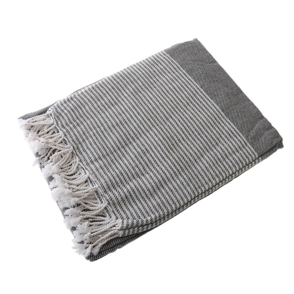 Black Shag Fouta Hammam Towel