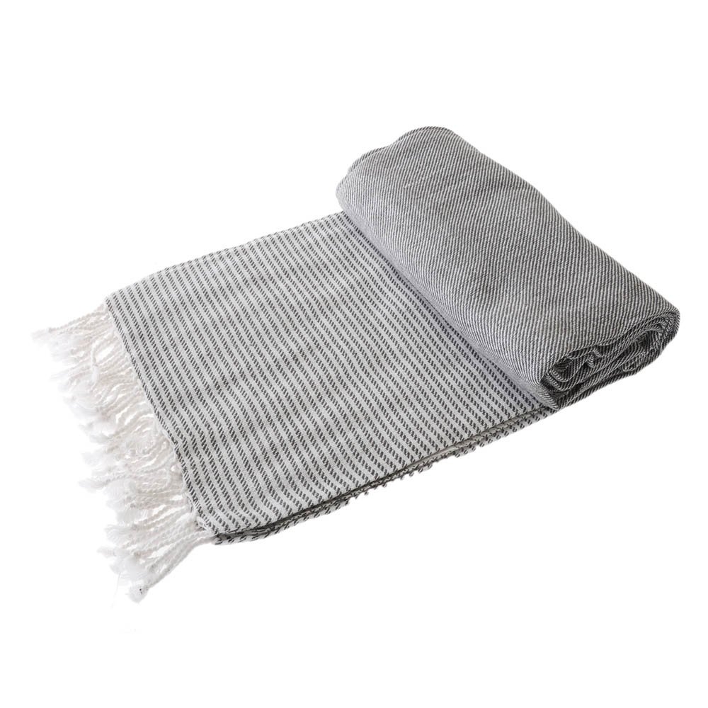 Black Shag Fouta Hammam Towel