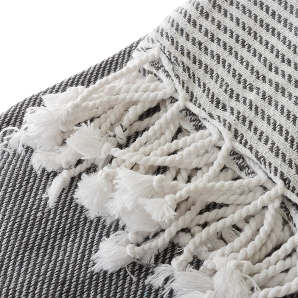 Black Shag Fouta Hammam Towel