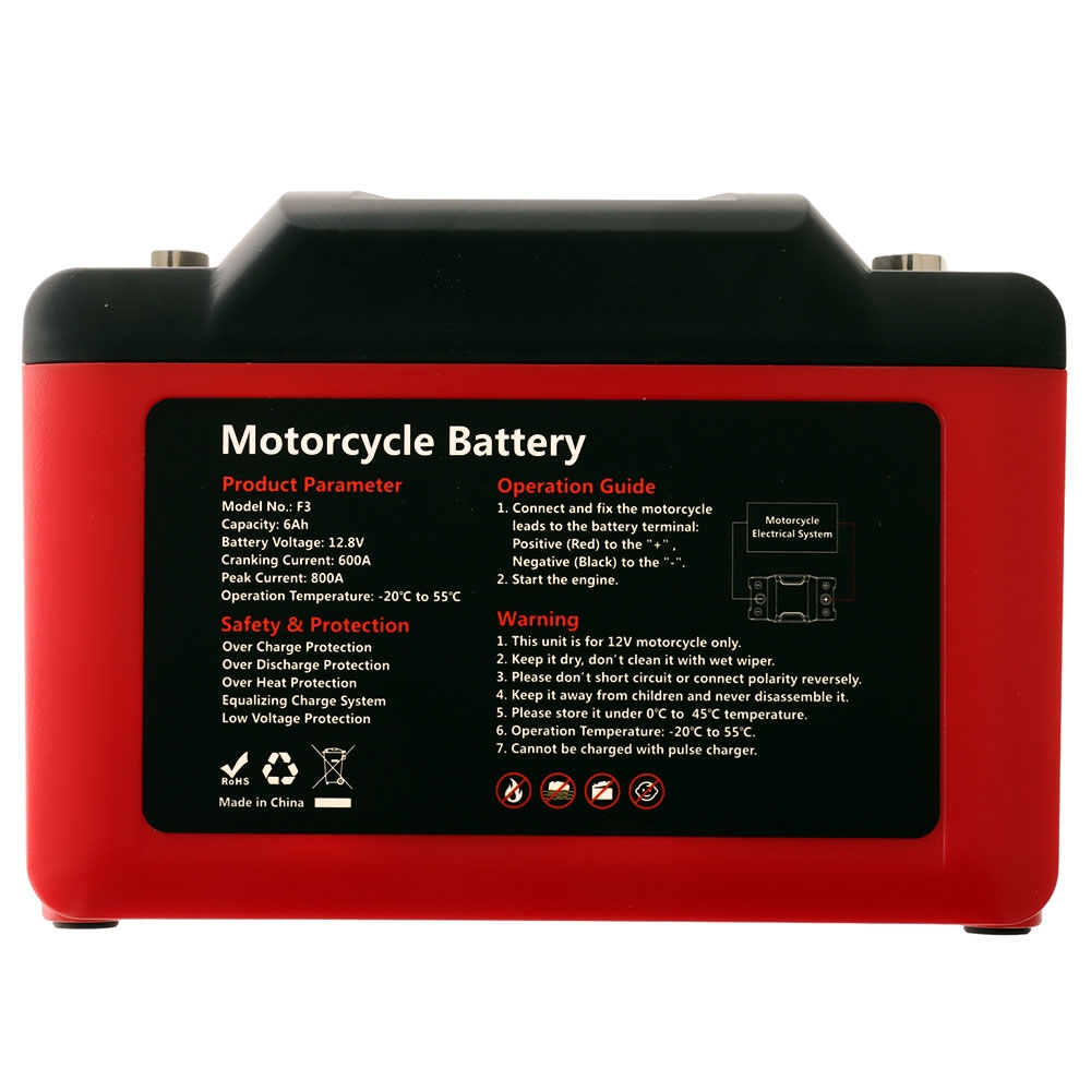 LiFePO4 600CCA Lithium-ion Battery 12.8v 6Ah