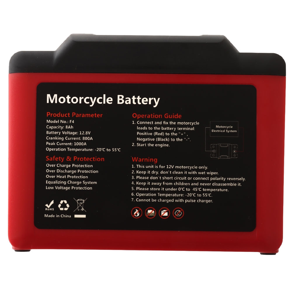 LiFePO4 800CCA Lithium-ion Battery 12.8v 8Ah