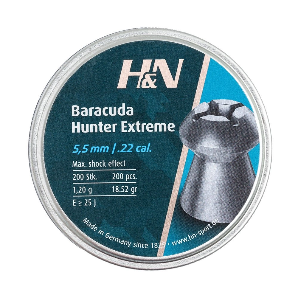 H&N Sport Baracuda Hunter Extreme Air Gun Pellets .22 Cal. 200 Rounds