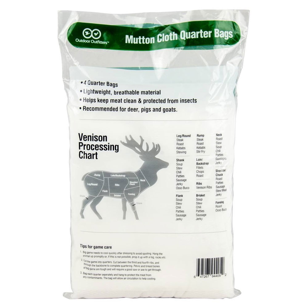 Outdoor Outfitters Mutton Cloth Quarter Bags 4-Pack