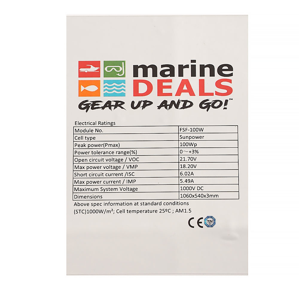 Flexible Solar Panel with ETFE Film 100W 1060 x 540 x 3mm