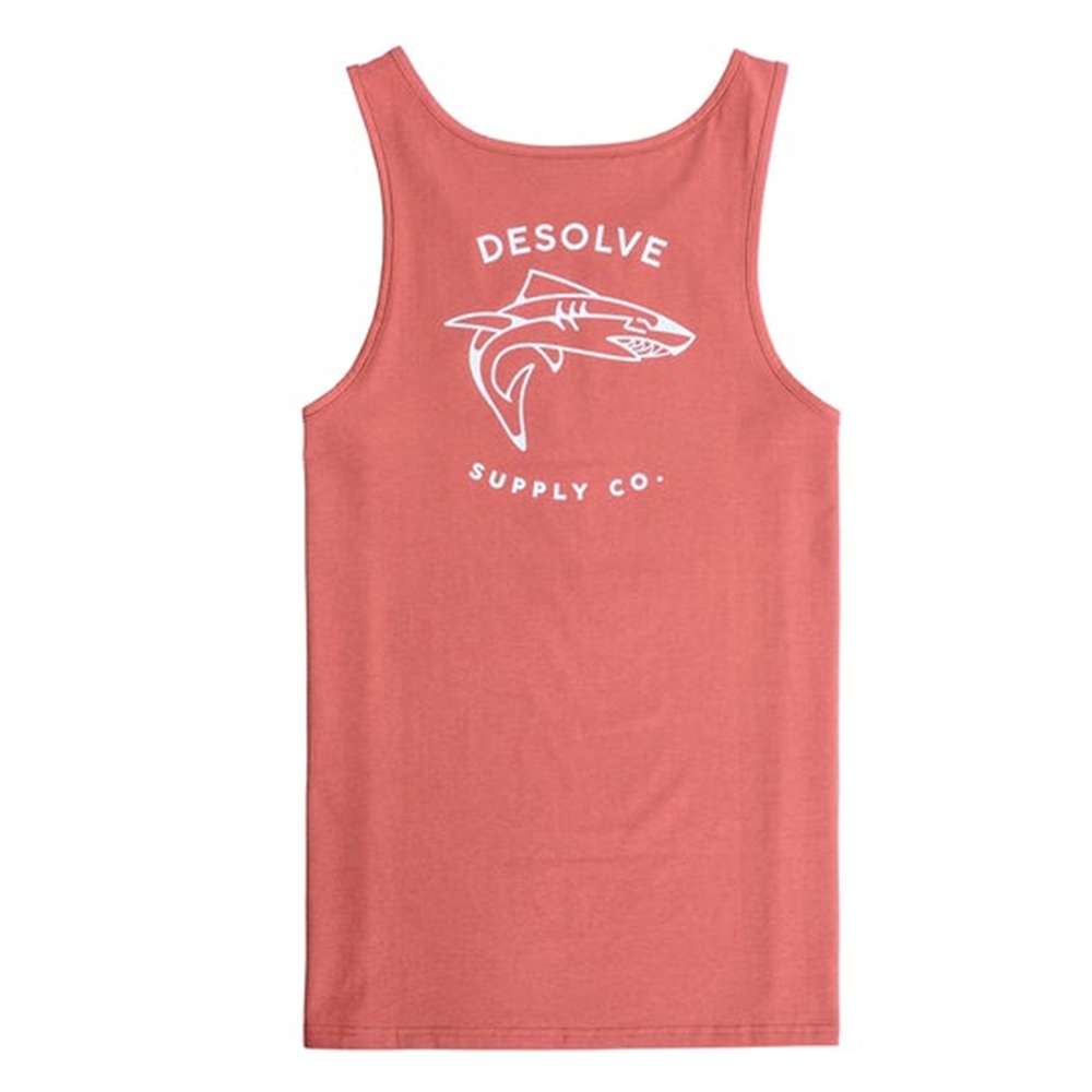 Desolve Shark Mens Singlet Burgundy Small