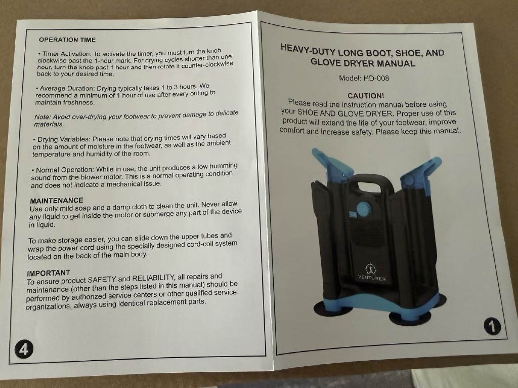 Venturer Heavy-Duty Boot, Shoe & Glove Dryer