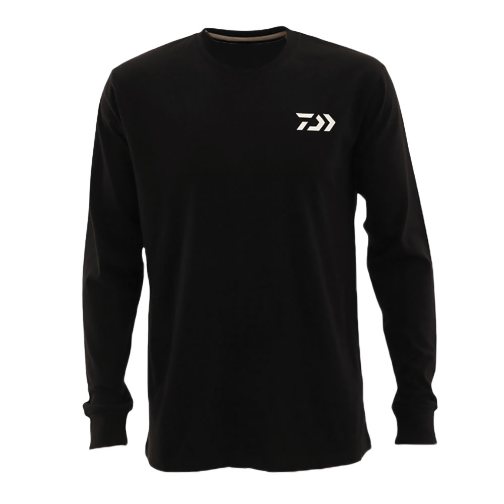 Daiwa Feel Alive Kingfish Mens Long Sleeve Shirt Black 2XL