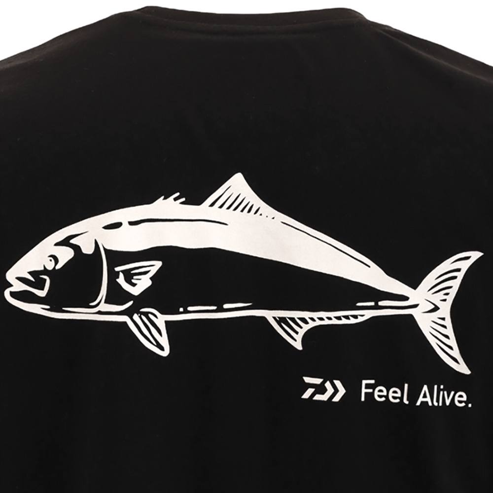 Daiwa Feel Alive Kingfish Mens Long Sleeve Shirt Black 2XL