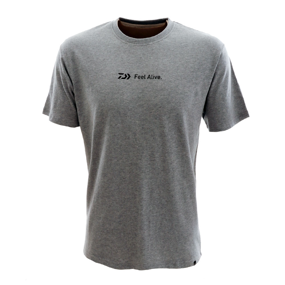 Daiwa Feel Alive Mens T-Shirt Grey Marle 2XL