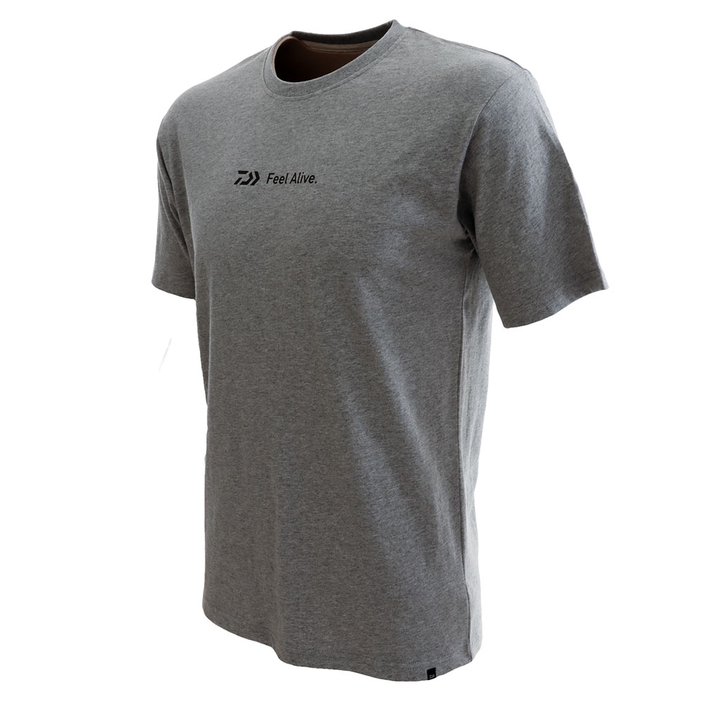 Daiwa Feel Alive Mens T-Shirt Grey Marle S
