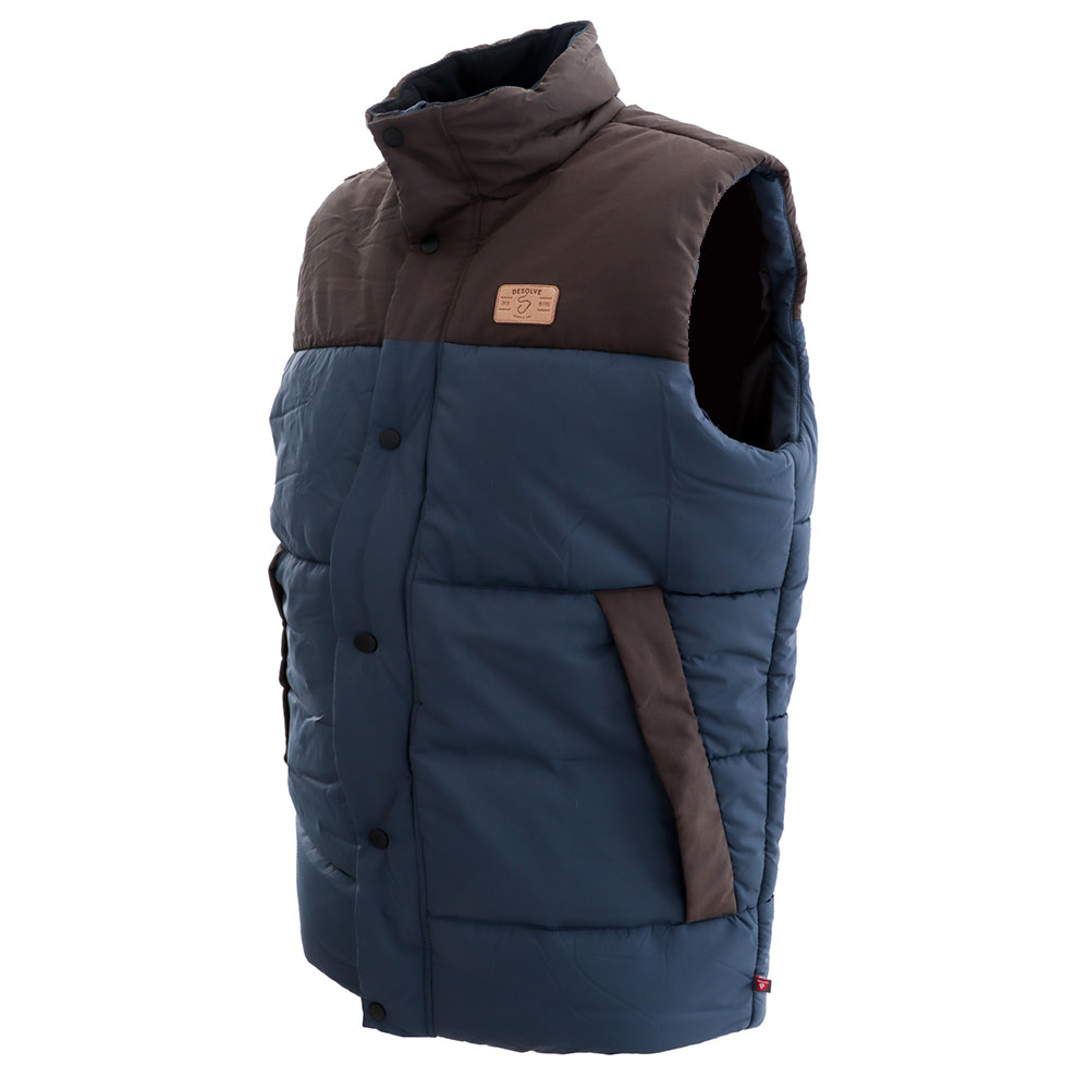 Desolve Rime Mens Puffer Vest Navy S