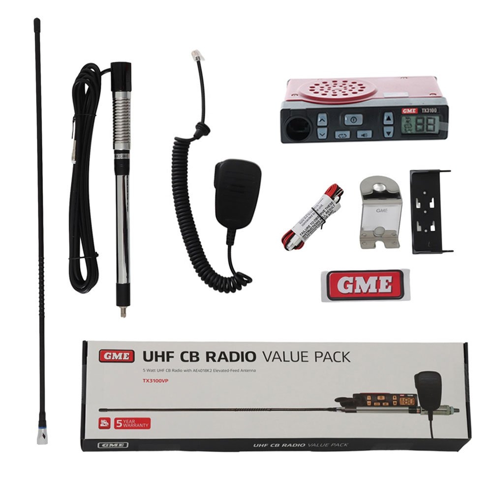 GME TX3100VP Super Compact UHF CB Radio 5W Starter Kit