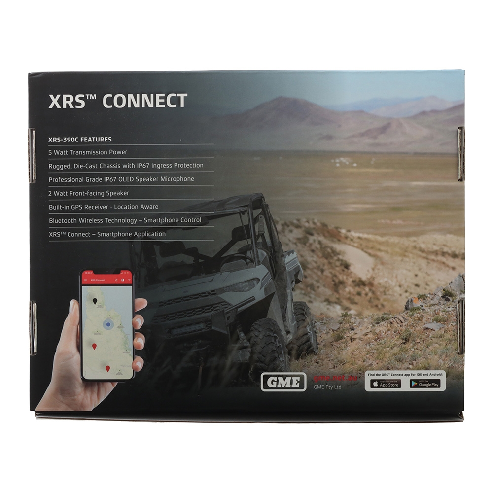 GME XRS-390C Connect UHF CB Radio IP67 UHF CB Radio with Bluetooth and GPS