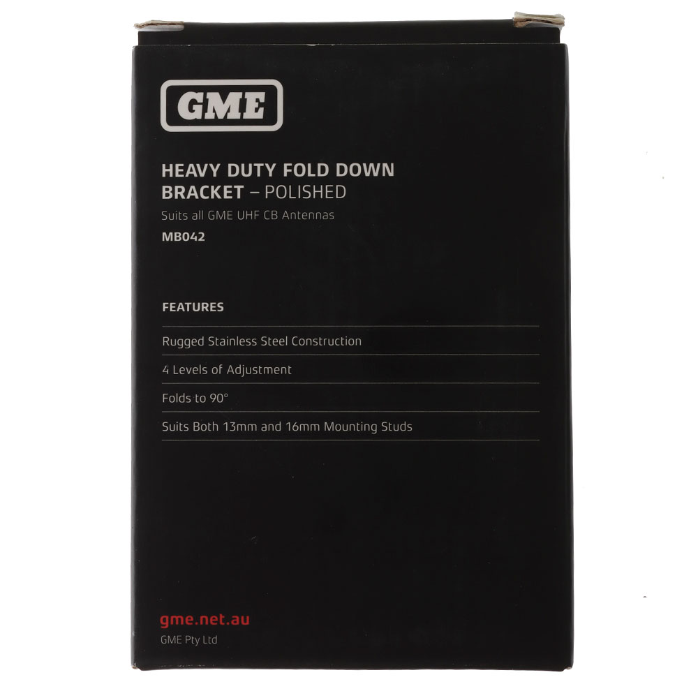 GME Stainless Fold-Down UHF CB Antenna Mount