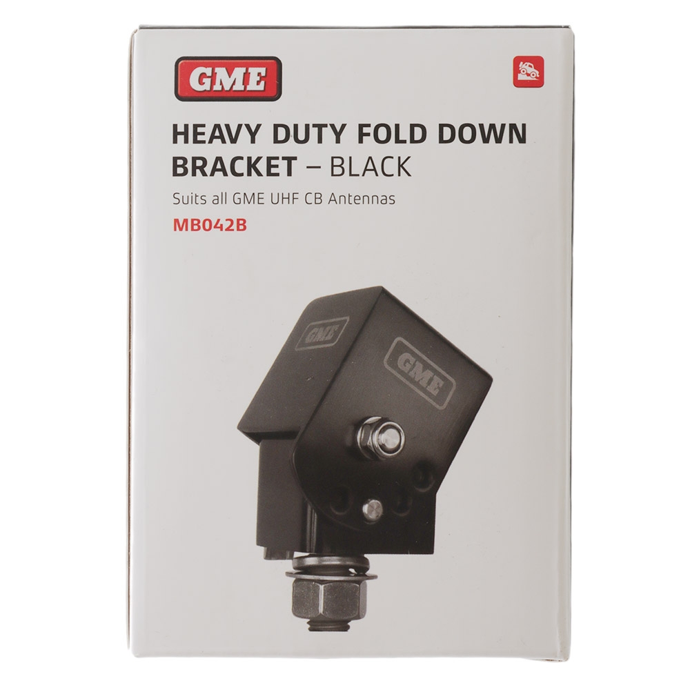 GME Stainless Fold-Down UHF CB Antenna Mount Black