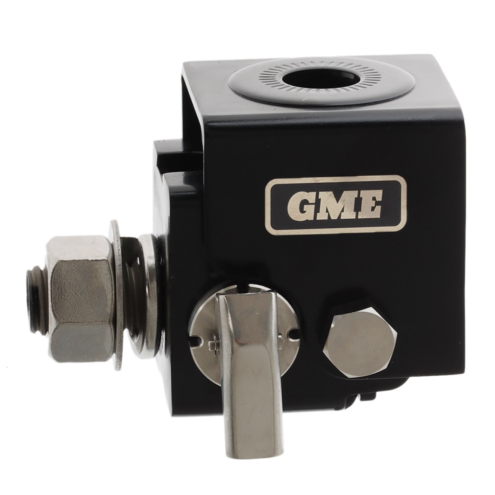 GME Stainless Fold-Down UHF CB Antenna Mount Black