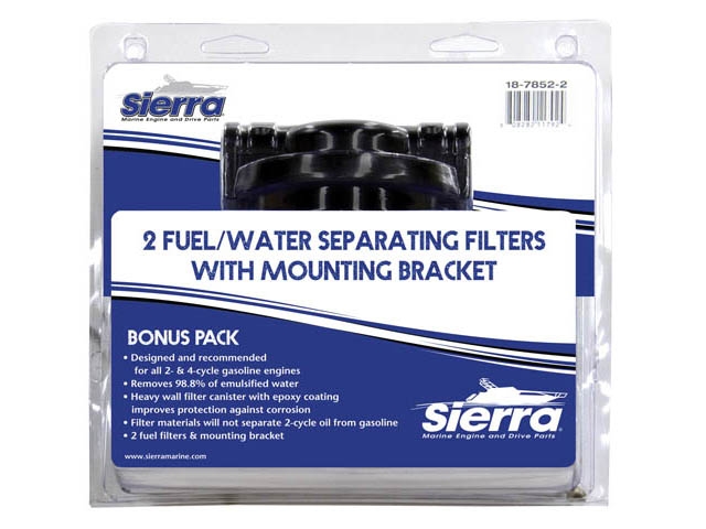 Sierra 18-7852-2 1/4inch Aluminum Marine Fuel Water Separator Kit for Johnson/Evinrude Outboard Motor