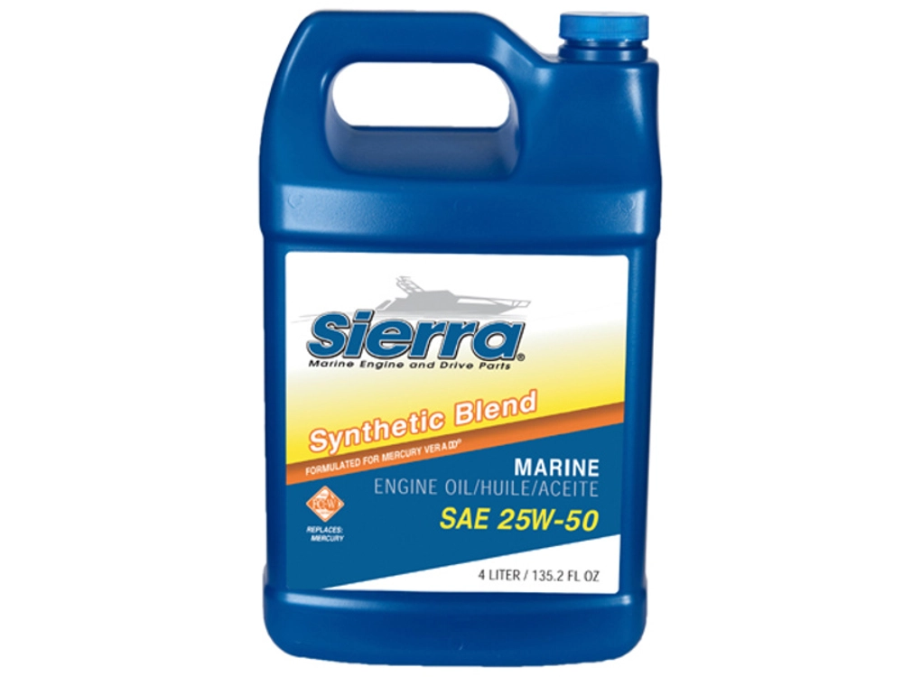 Sierra 18-9552-3 25W-50 FC-W Semi-Synthetic Oil 4 Liter Sierra 18-9552-3 25W-50 FC-W Semi-Synthetic Oil 4 Liter