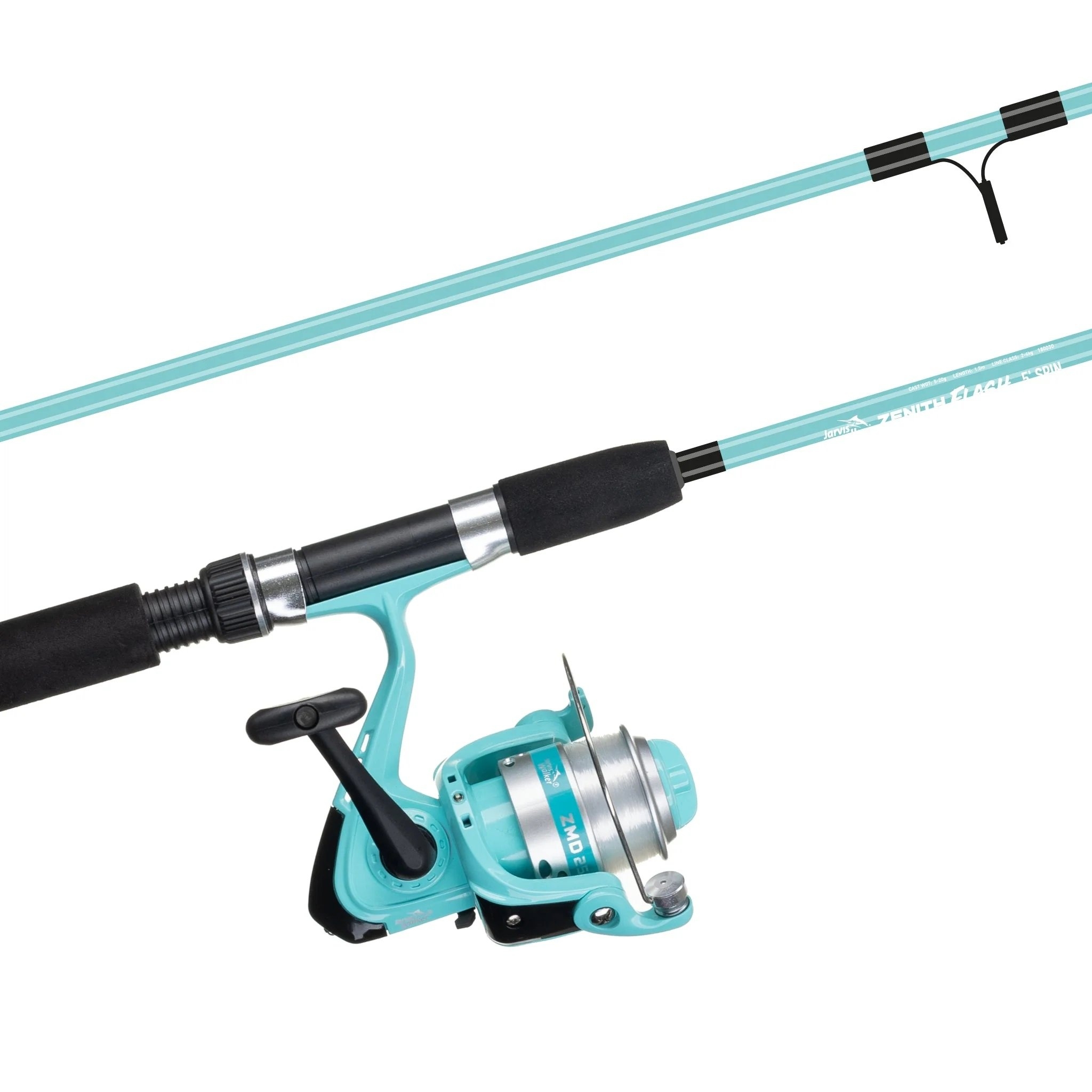 Jarvis Walker Zenith Flash Spin Kids Combo with Line 5ft 2-4kg 2pc Aqua Green