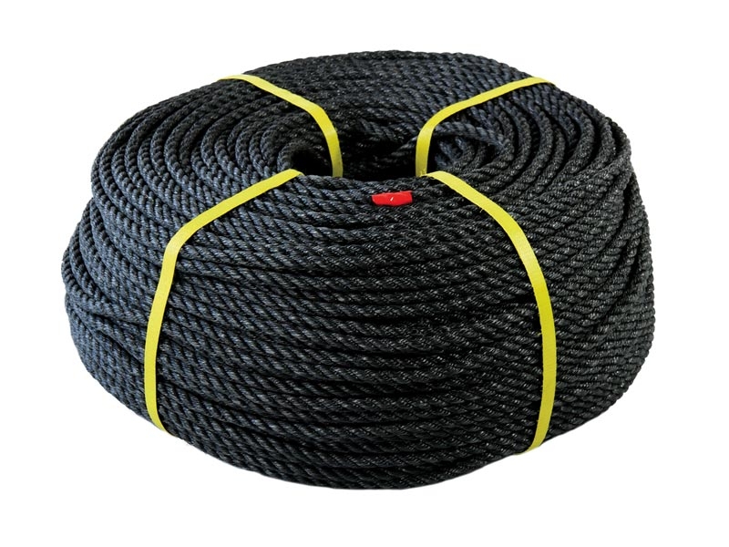 Bridon Danline 3 Strand Rope Coil Black 6mm x 220m