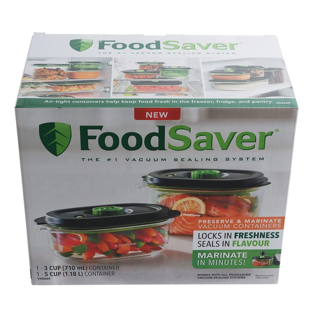 FoodSaver Preserve and Marinate Vacuum Container 3-Cup and 5-Cup FoodSaver Preserve and Marinate Vacuum Container 3-Cup and 5-Cup